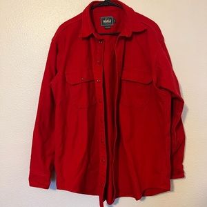 Woolrich 100% Cotton Button Down Shirt- Red